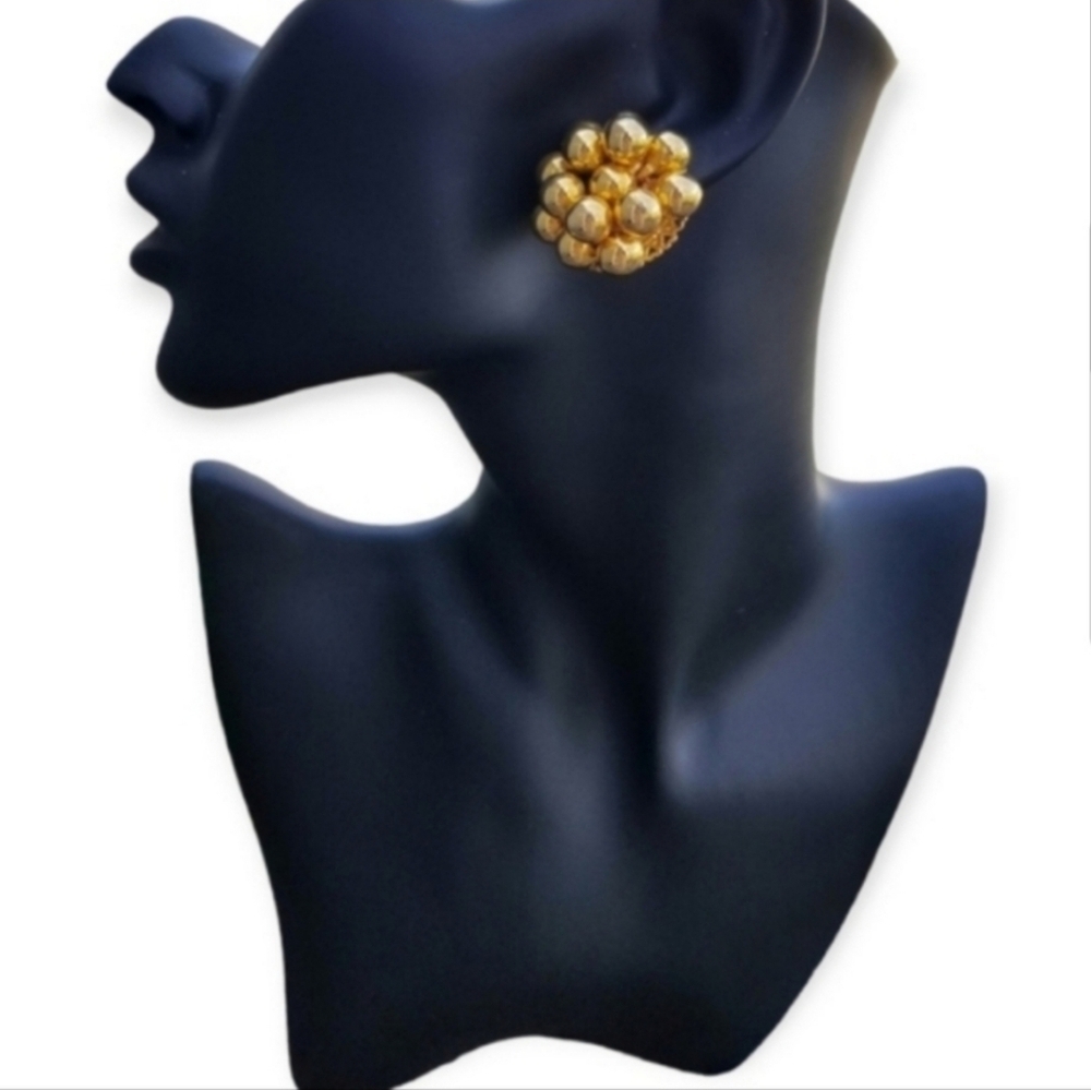 PARK LANE JEWELS COLLECTION "VISIONS" GOLDTONE BEAD CLUSTER EARRINGS